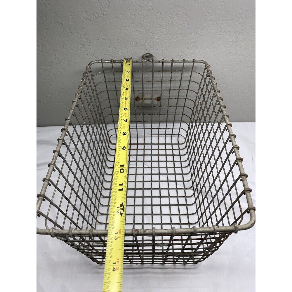 Vintage Kaspar Wire Metal Industrial Gym Locker Basket Shiner, Texas - 2 Baskets - Picture 6 of 7
